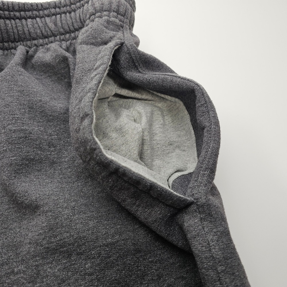 Champion Mens Fleece Sweat Shorts Charcoal Grey Raw Hem Y2K Preppy Size Medium - Picture 10 of 12